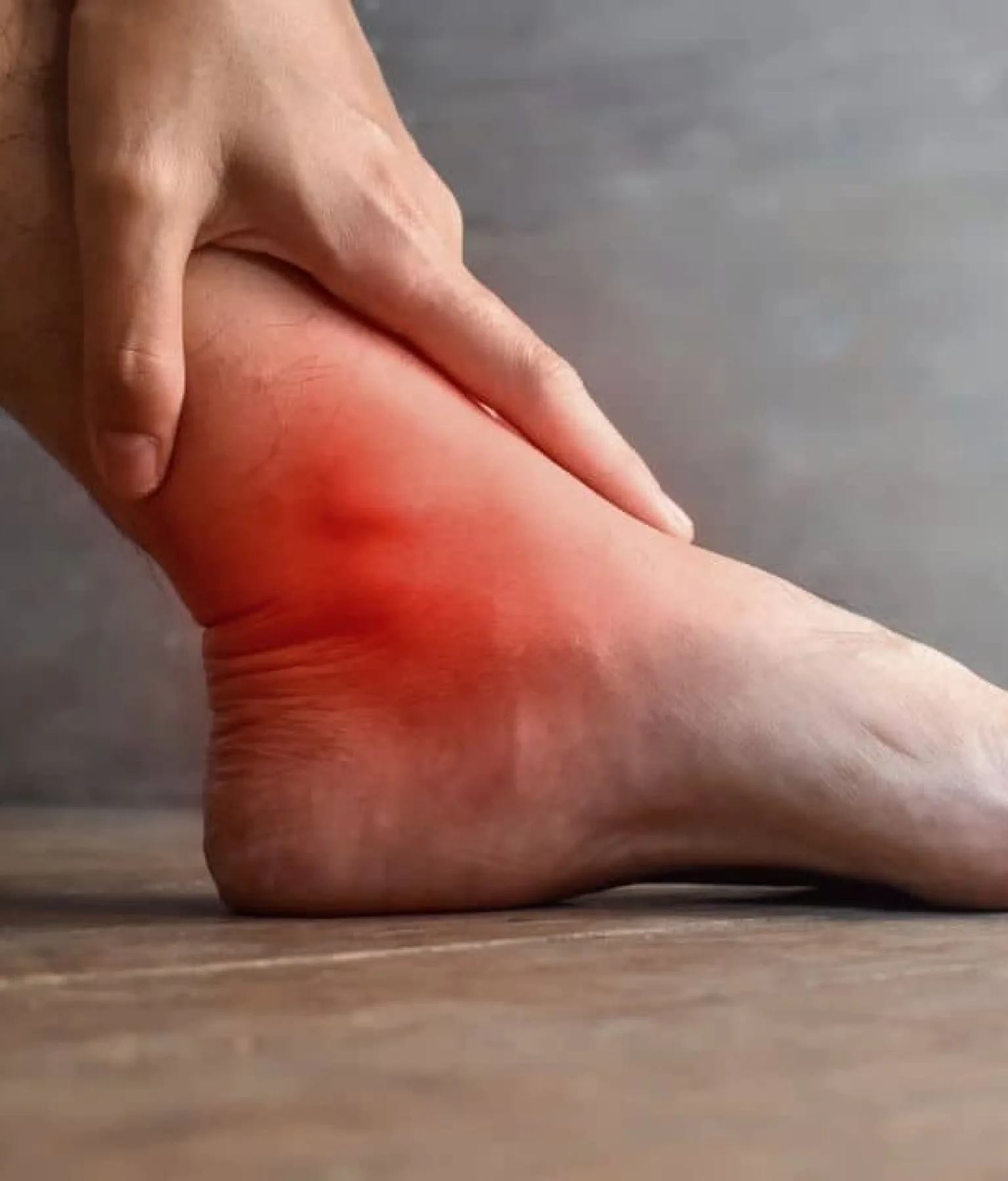 The outer ankle, where ligament laxity leads to recurrent rolling